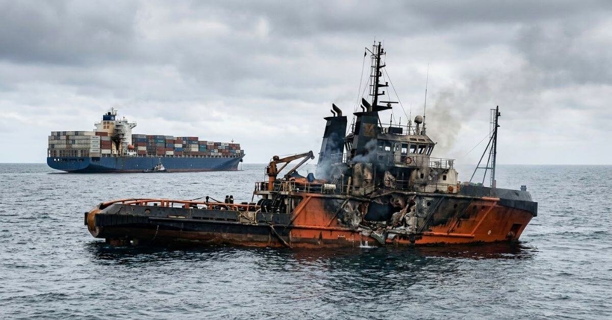 Three Indonesian crew members went missing after their tugboat sank in the Strait of Hormuz