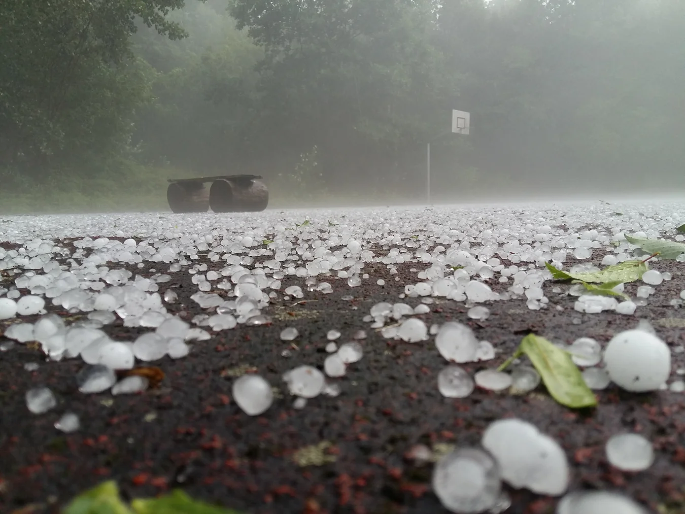 Illustration of a hailstorm. (Getty Images)