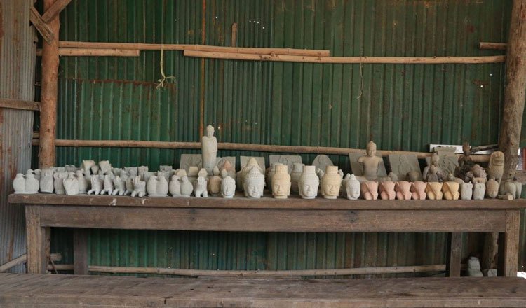 A shot of stone carving which continues to be preserved in Cambodia. (Khmer Times)