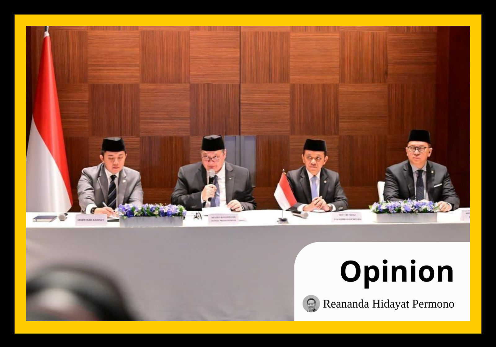 Press conference organised by Indonesian ministries to deliver updated policies in facing global geopolitical dynamics on April 1, 2026 (Coordinating Ministry for Economic Affairs of the Republic of Indonesia) 