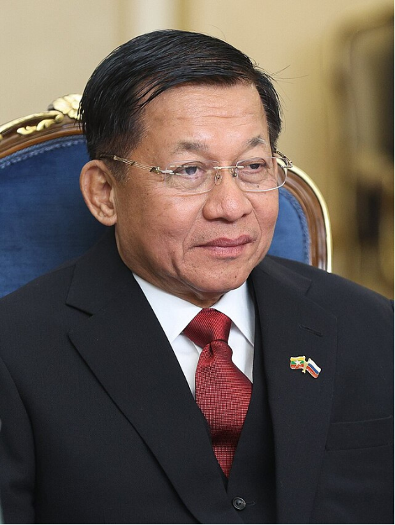 Myanmar’s junta leader and newly appointed president, Min Aung Hlaing. (Wikimedia)