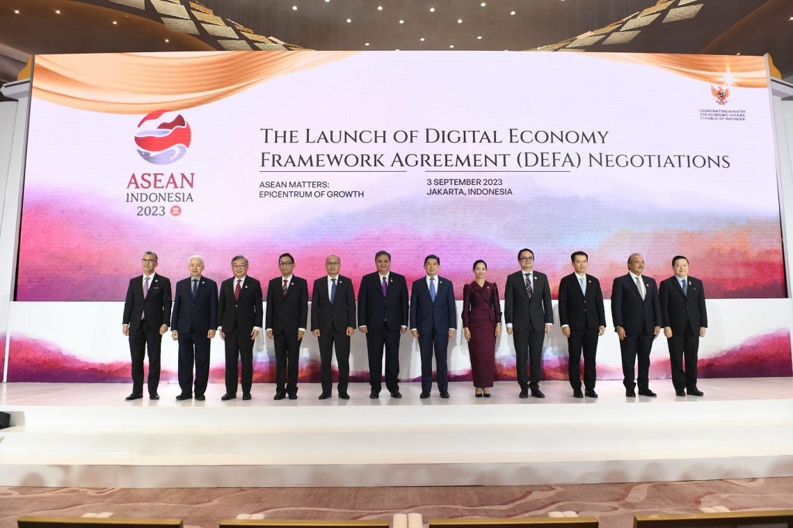 The launch of the ASEAN Digital Economy Framework Agreement (DEFA) negotiations on the sidelines of the 23rd ASEAN Economic Community Council Meeting in September 2023. (ASEAN Secretariat)