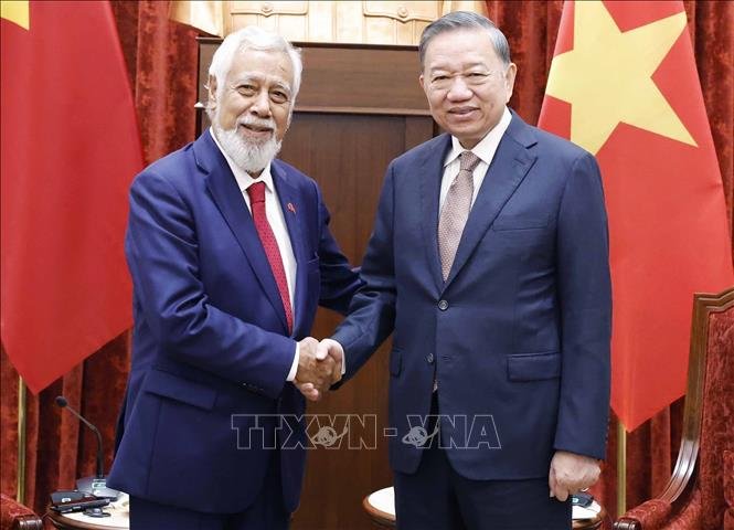 Party General Secretary and State President Tô Lâm hosts a reception in Hanoi on June 10 for Timor‑Leste Prime Minister Kay Rala Xanana Gusmão, who is on an official visit to Vietnam and attending the third ASEAN Future Forum (AFF) 2026. (VNA/Thống Nhất)