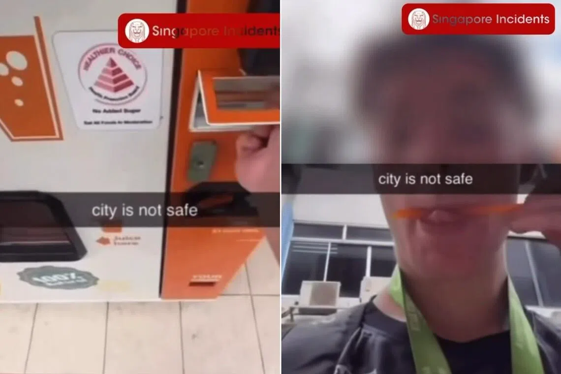 Didier Gaspard Owen Maximilien, 18, a French national charged with being a public nuisance after he allegedly filmed himself performing the straw-licking act and uploaded the clip on social media. (Instagram/Singaporeincidents.sg)