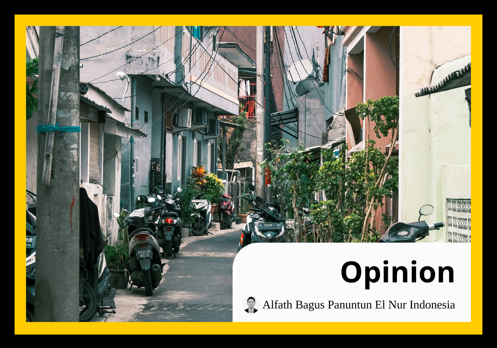 Residential Alley near Gondangdia Station, Jakarta. (Unsplash/Ahmad Hasan Hariri)