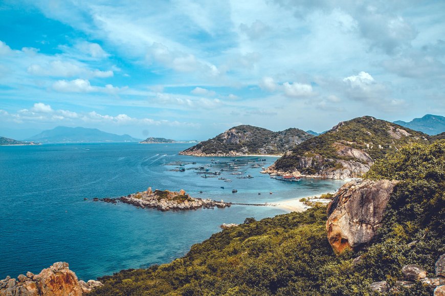 Aerial shot of Khanh Hoa Province, located in South Central Vietnam, home of the popular beach getaway of Nha Trang. (Vietnam National Authority of Tourism)