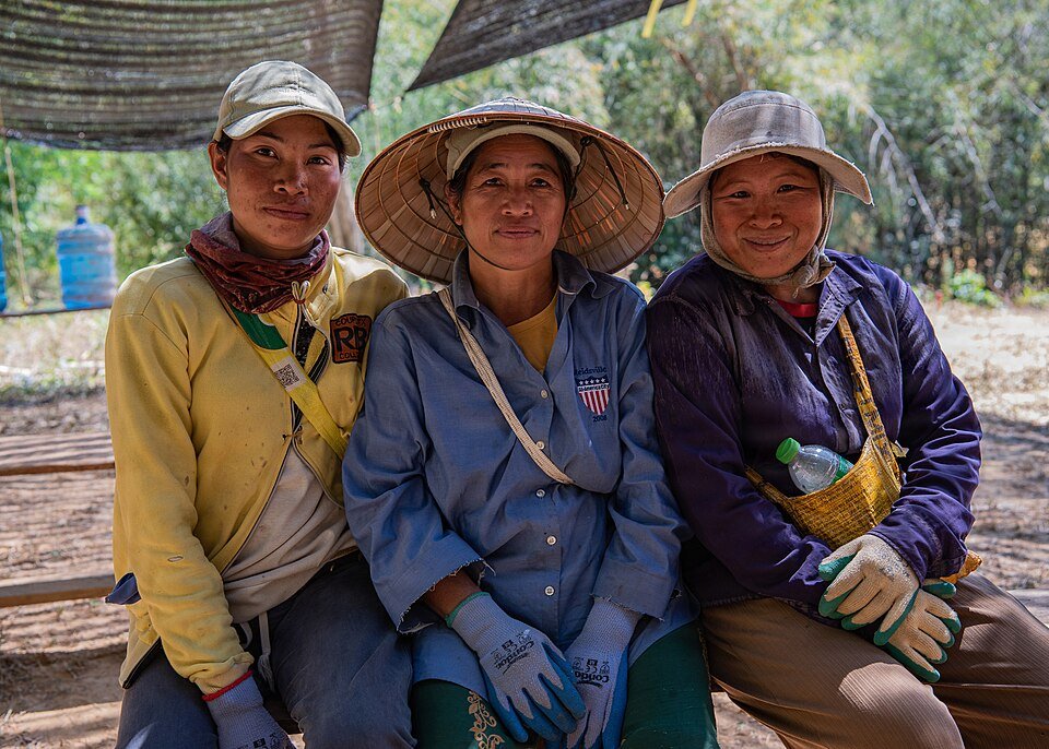Local Lao workers. (Wikimedia)