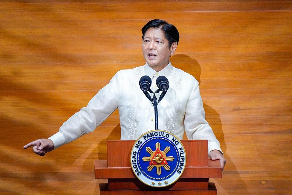 Philippine President Ferdinand Marcos Jr. delivering his speech. (WikiMedia/Presidential Communications Office)