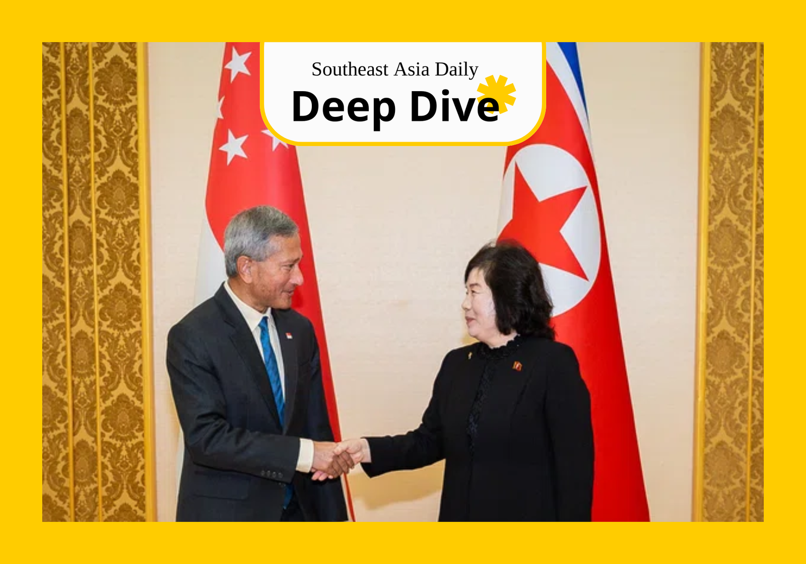 North Korea's Foreign Minister Choe Son Hui meets with Singapore Foreign Minister Vivian Balakrishnan in Pyongyang on May 26, 2026. (Singaporean Ministry of Foreign Affairs)