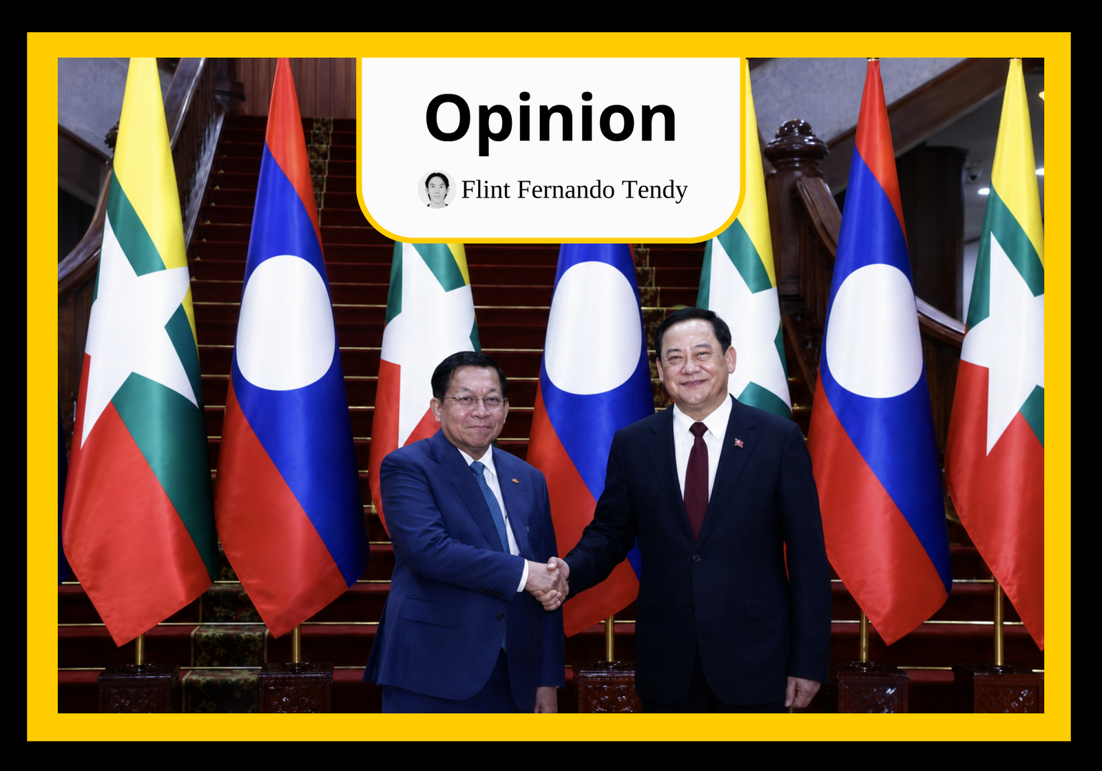 Myanmar Junta Leader Min Aung Hlaing during his state visit to Laos in July 2026 that sparked controversy. (KPL Laos)