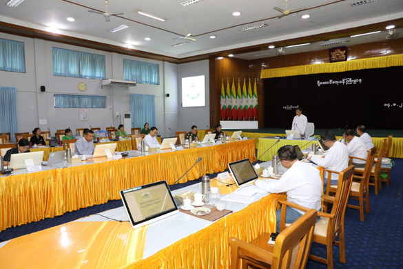 Myanmar Investment Commission (MIC) meeting in Naypyidaw on August 14, approving 14 new investment projects. (Global New Light of Myanmar)